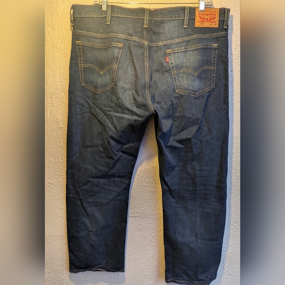 Levis 569 Jeans Mens 42x32 Loose Straight Denim Baggy - Picture 12 of 13